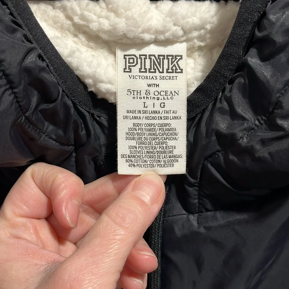 Victoria Secret PINK MSU Spartans Sherpa Lined Jacket